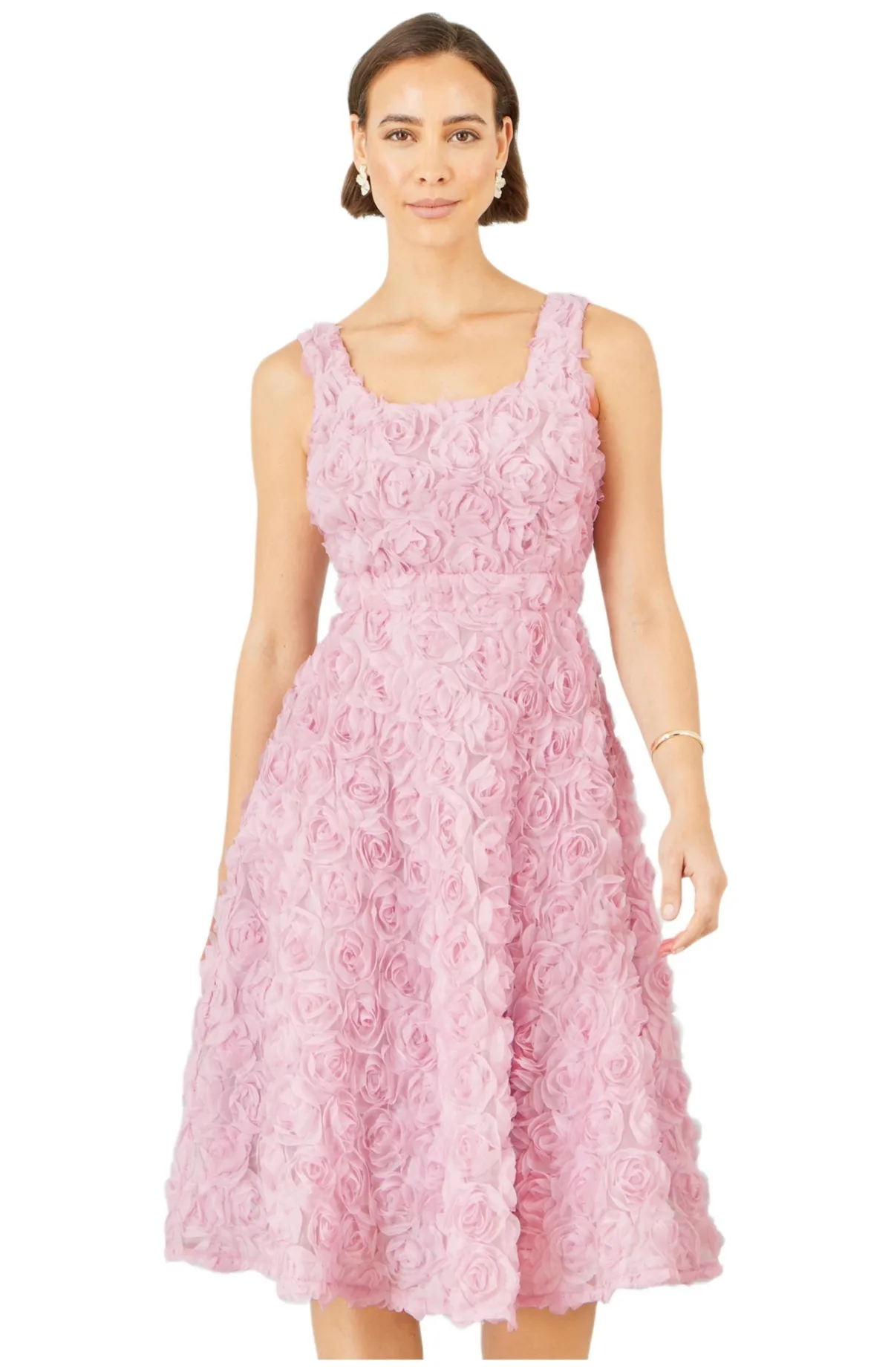 Applique Floral Skater Dress by Yumi