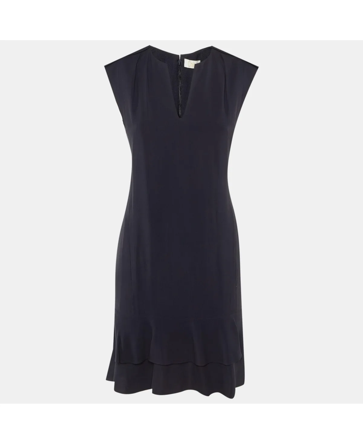 Crepe Flounced Sleeveless Dress by Pre-owned Chloe