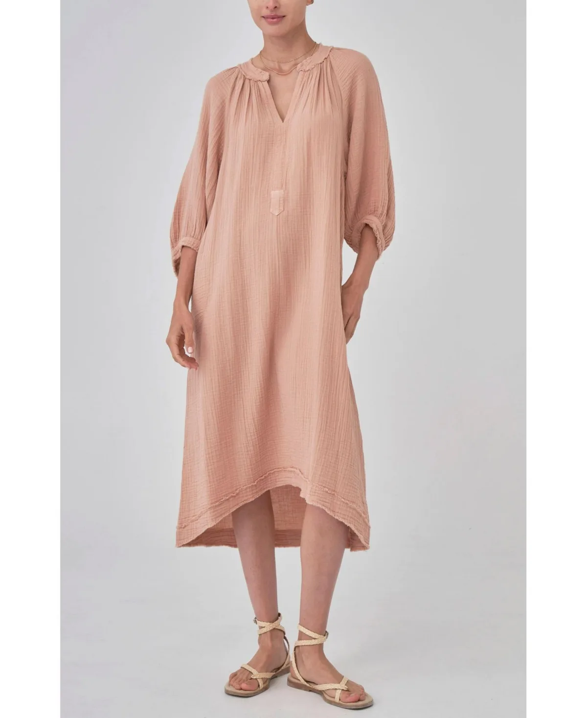 Ocean+Main Gauze Dress with Pockets by Ocean+main