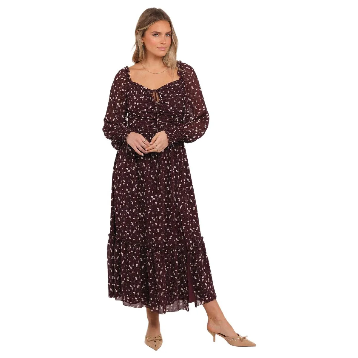 Keziah Long Sleeve Maxi Dress by Petal And Pup