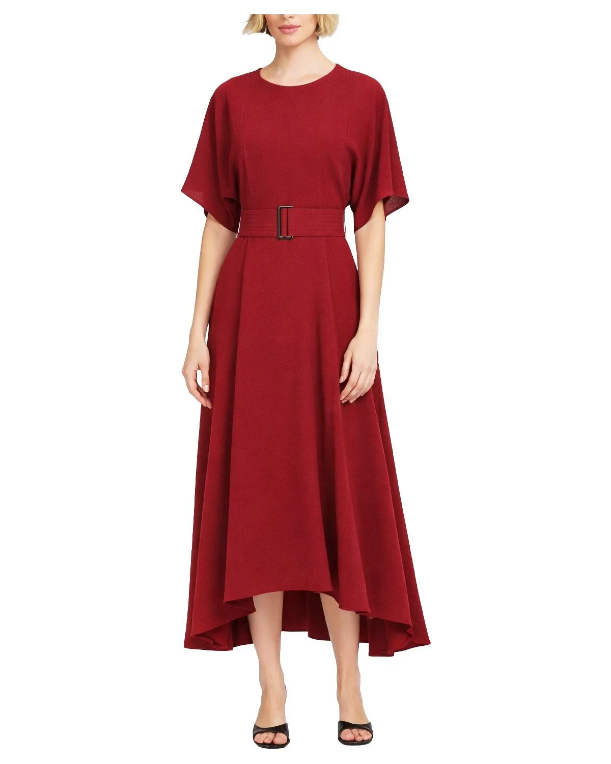 Belted Midi Dress by Elle Collection