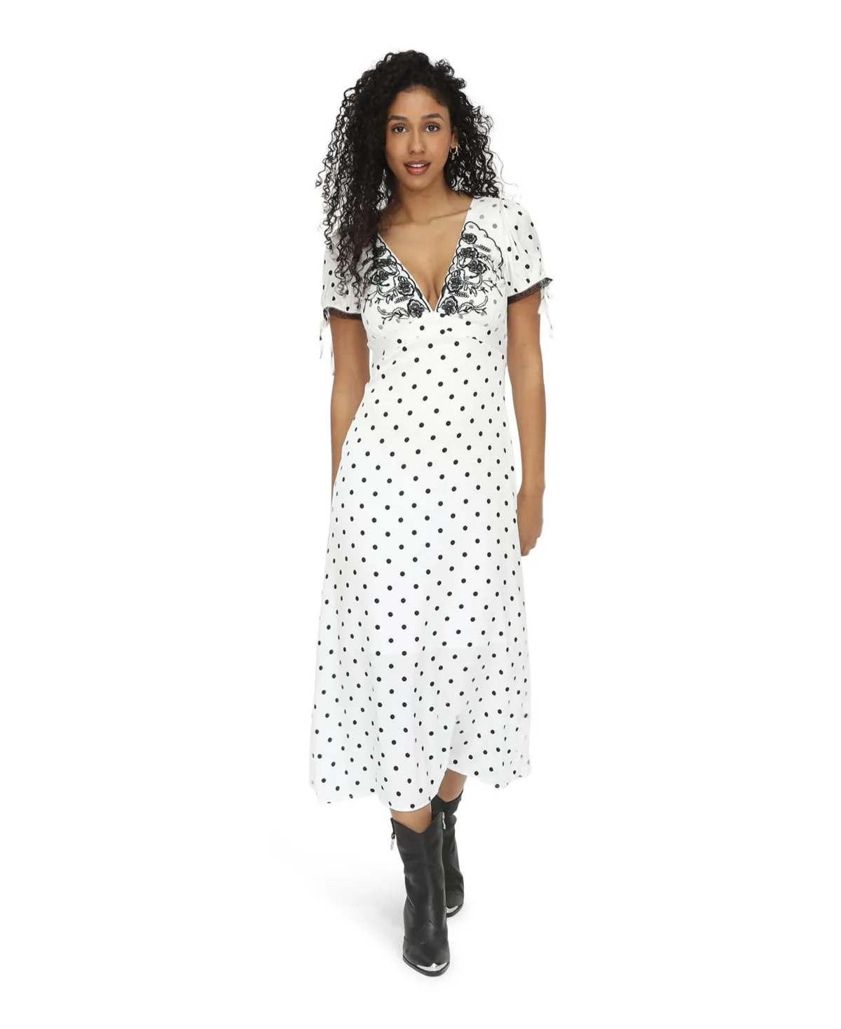 You & I Polka Dot Midi Dress by Belle & Bloom