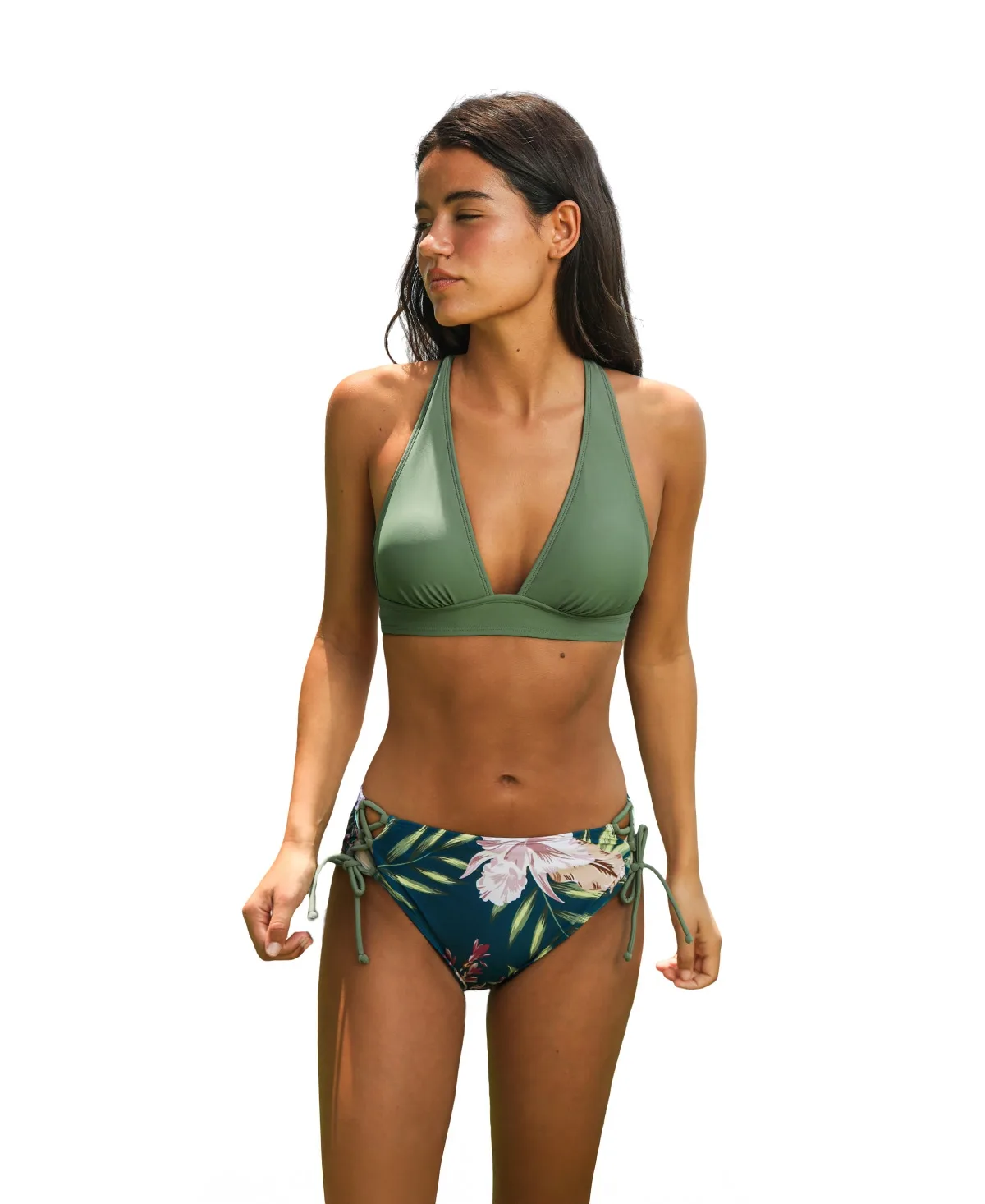 Wide Strap Tie Side Bikini Set by Cupshe