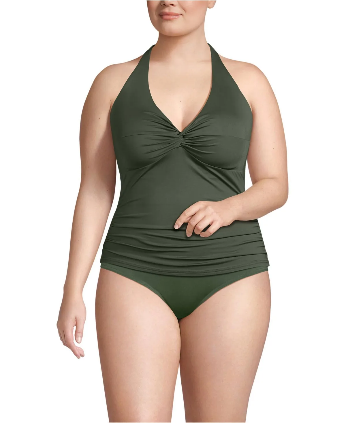 Twist Halter Tankini Top by Lands' End