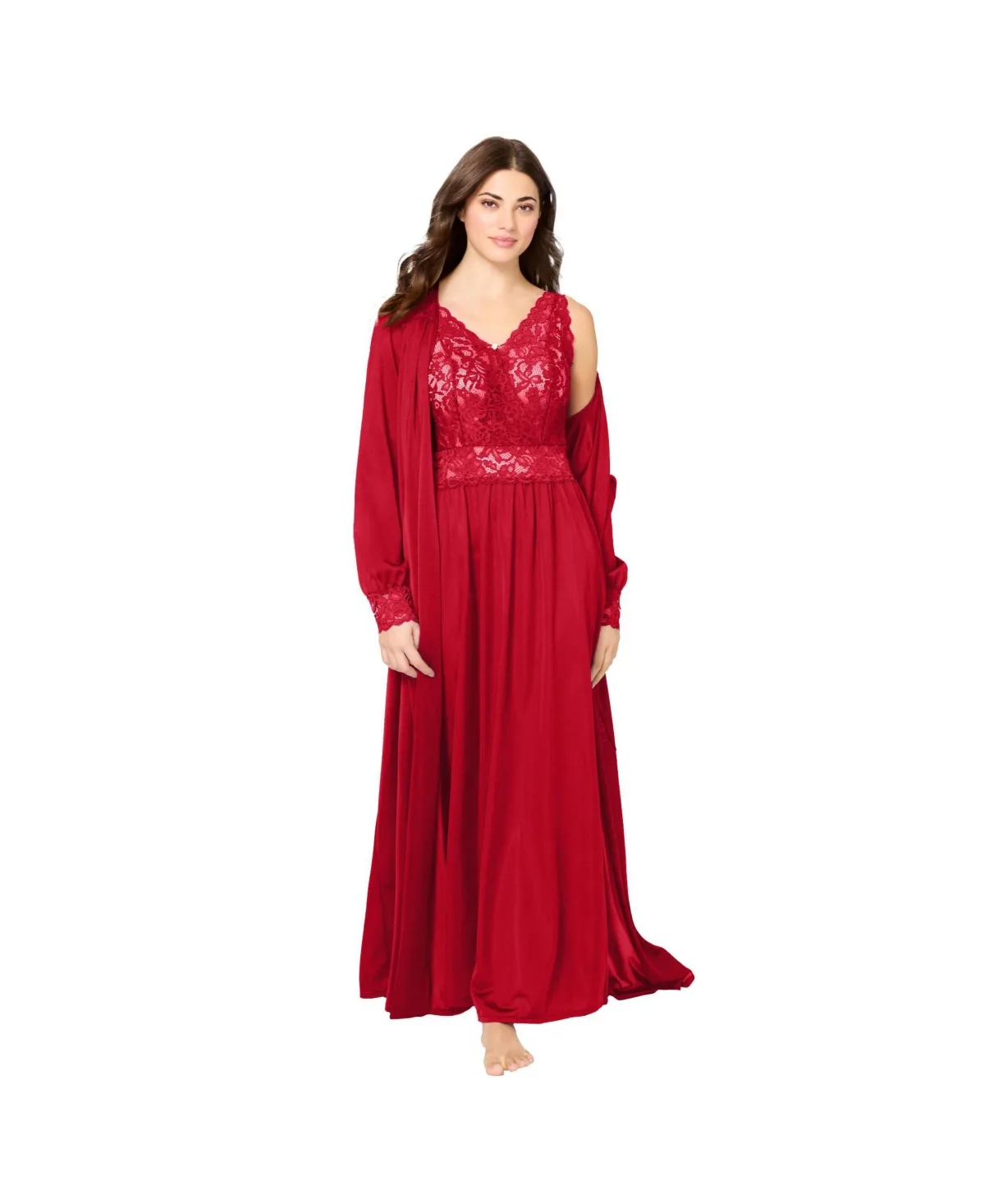 Peignoir 2-Piece Tricot Gown & Robe by Amoureuse