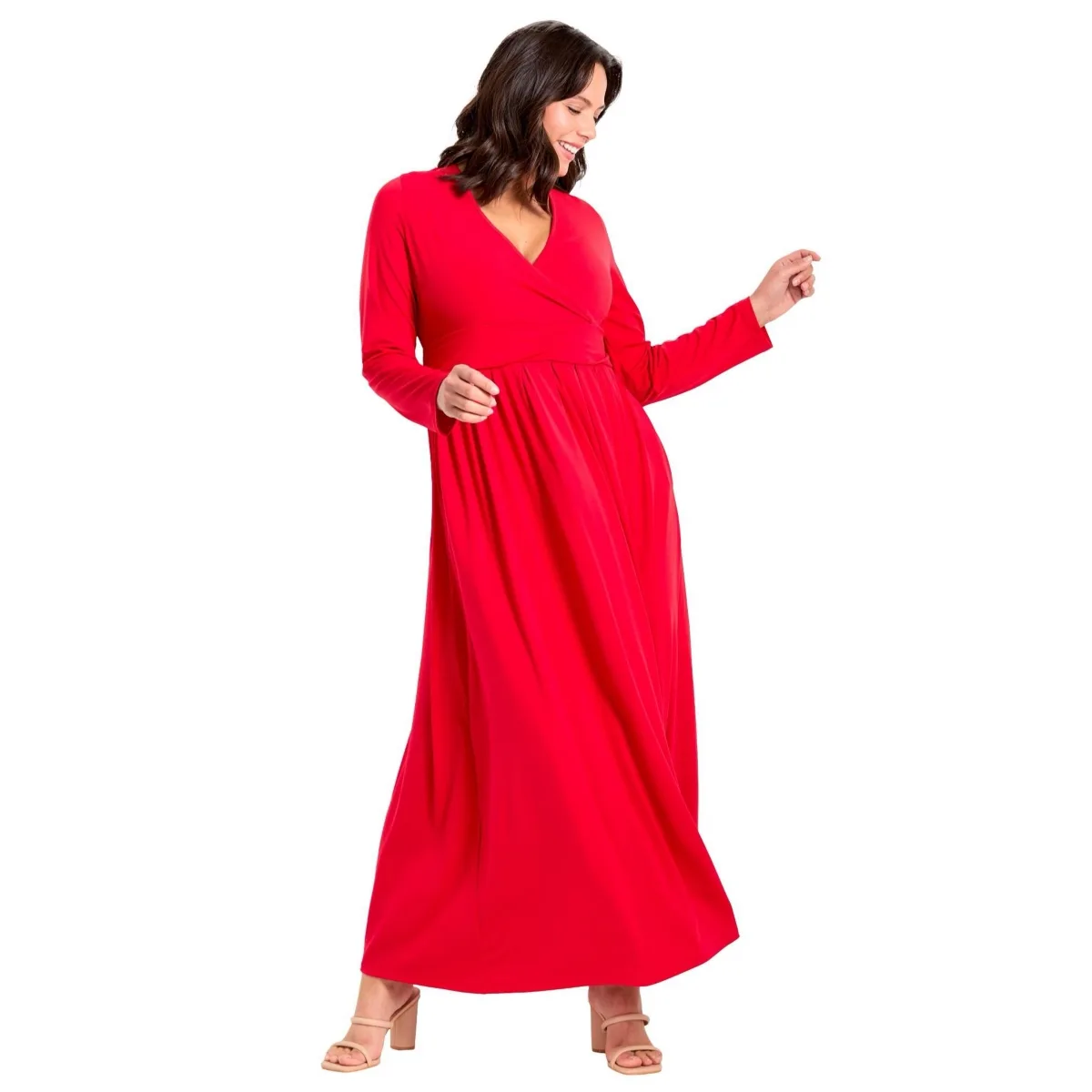 Faux Wrap Flare Maxi Dress by Avenue
