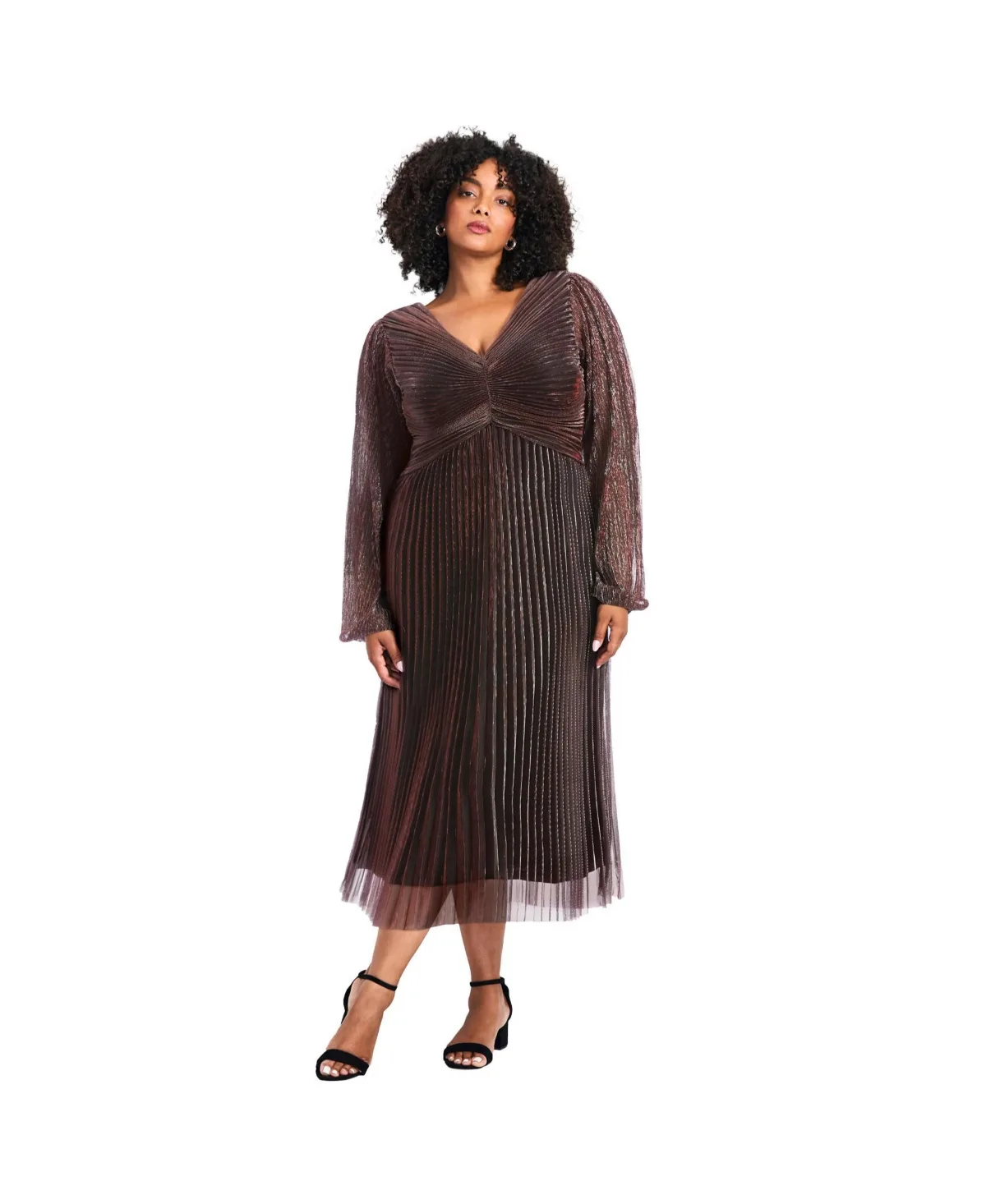 Pleated Plisse Dress by Avenue