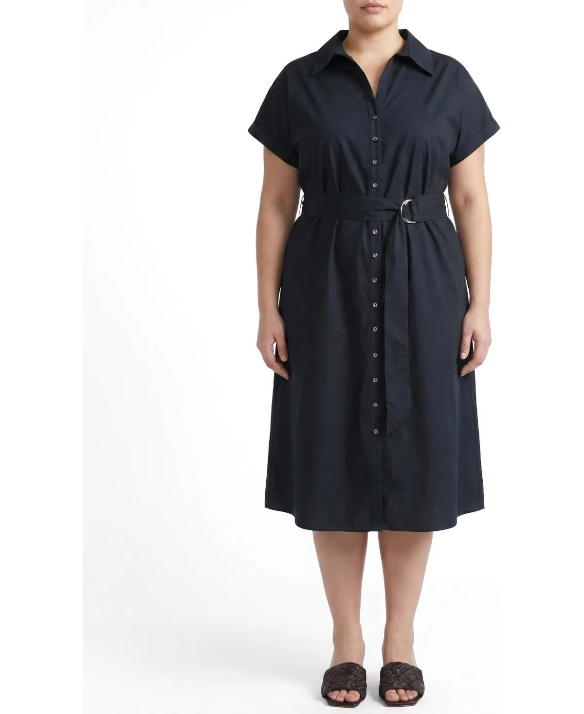Sandy Stretch Poplin Shirtdress