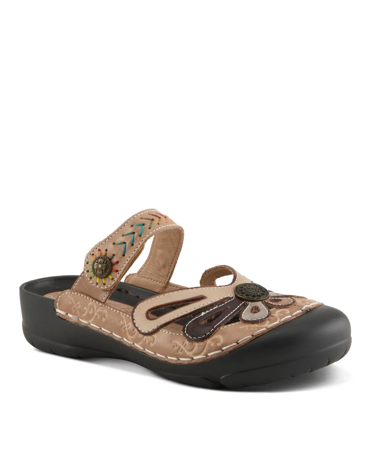Copa Backless Slip-On with Laser-Cut Detail by L'artiste