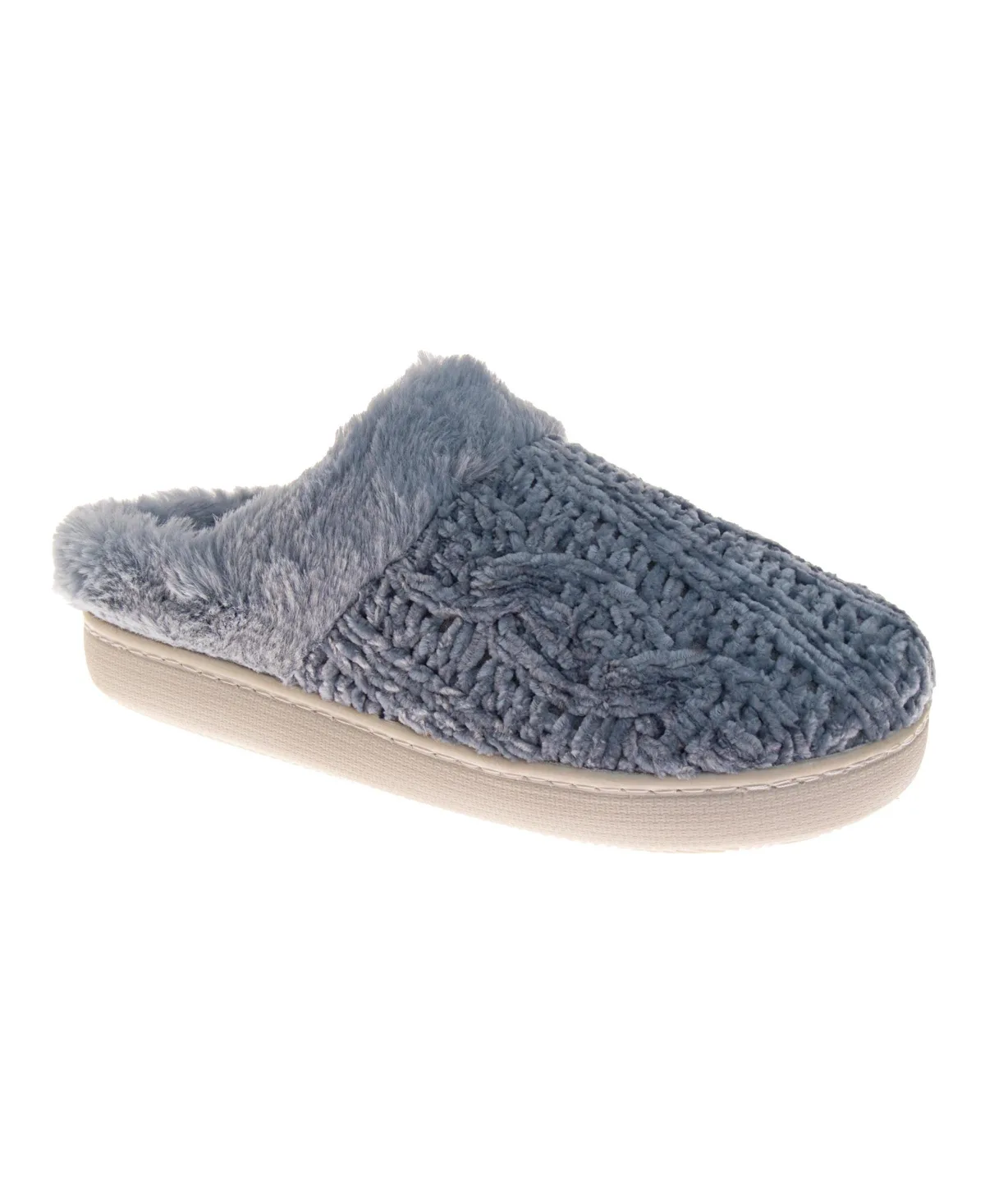 Knit House Slippers, Plush Lined Slip On by Badgley Mischka