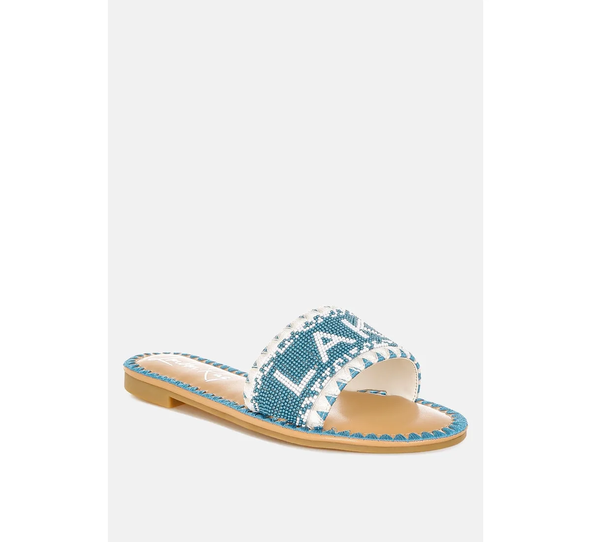 Beaded Lake Como Flat Slip Ons