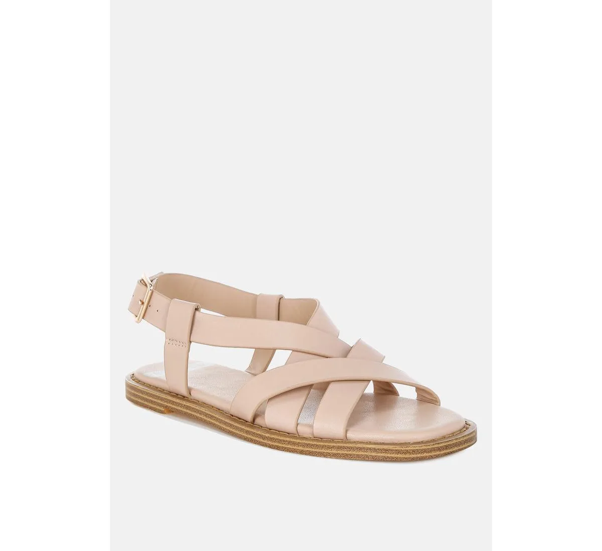 Kapaka Real Leather Flat Gladiator Sandals by Rag & Co