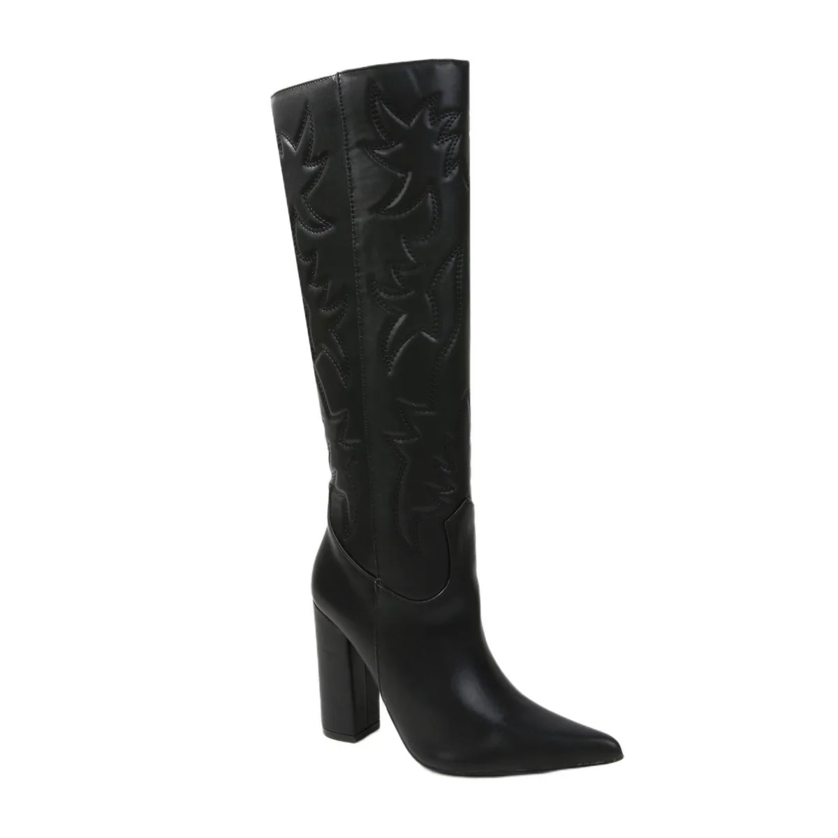 Antonella Western High-Heeled Boots