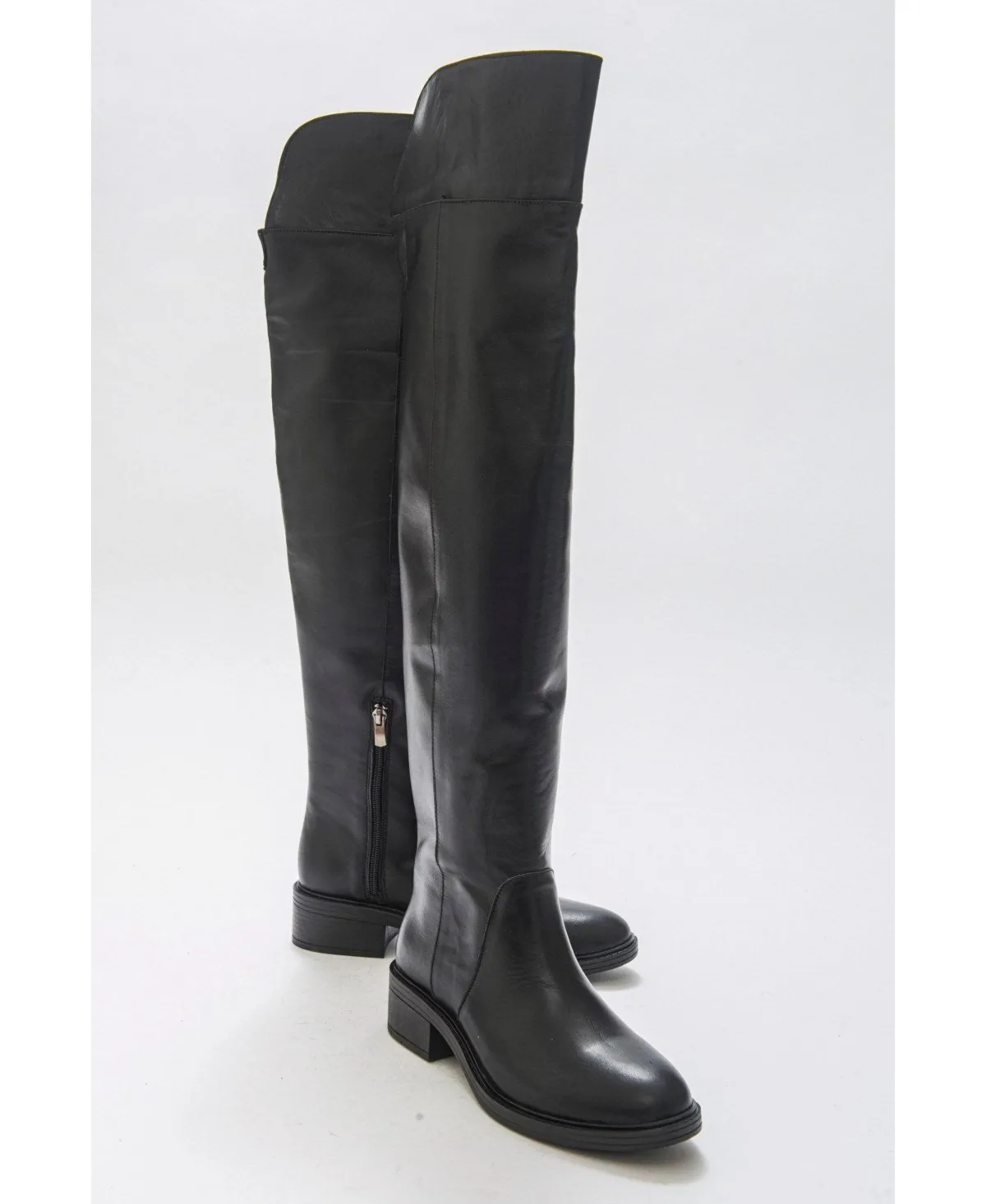Petya Leather Over the Knee Boot by Forever & Always Shoes