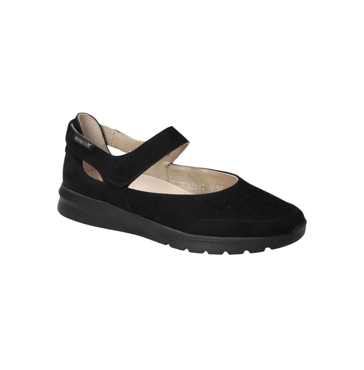 Marsia Leather Ballet Flat with Straps by Mephisto