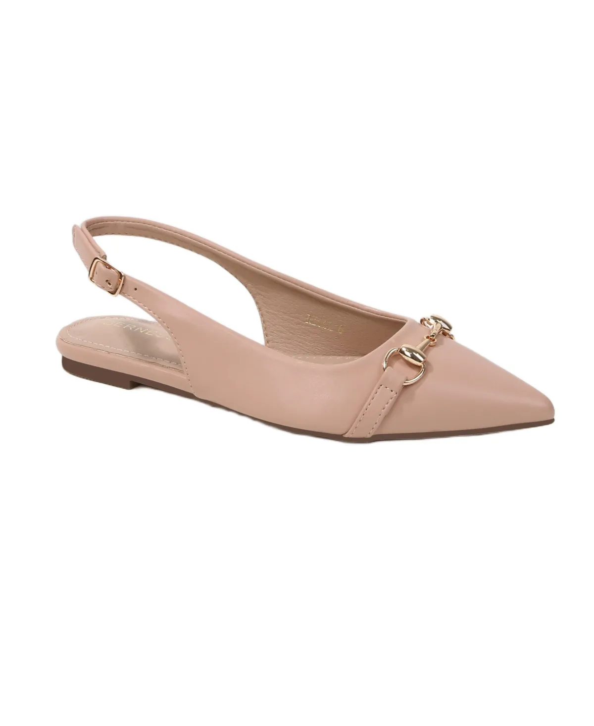 Rio02 Slingback Flats with Gold-Tone Bit by Berness
