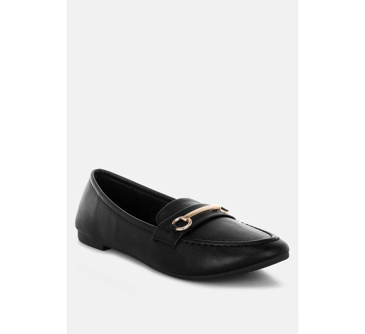 Oliot Horsebit Detail Flat Loafers by London Rag