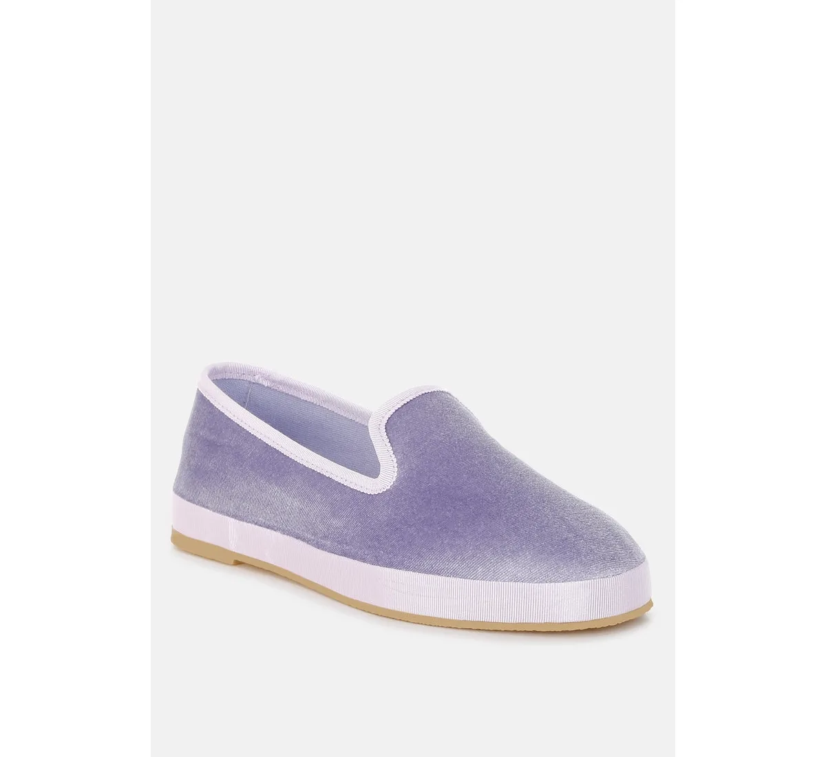 Saba Velvet Round Toe Slip-On Loafers by London Rag