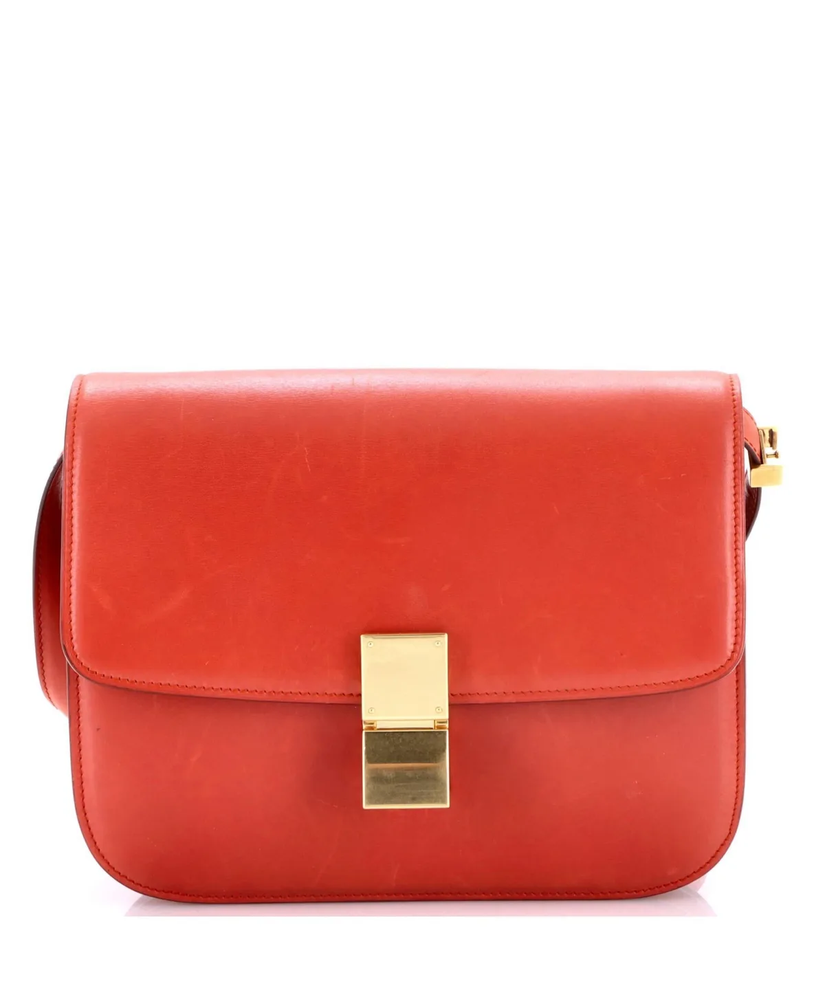 Medium Classic Box Bag Smooth Leather by Pre-owned Celine