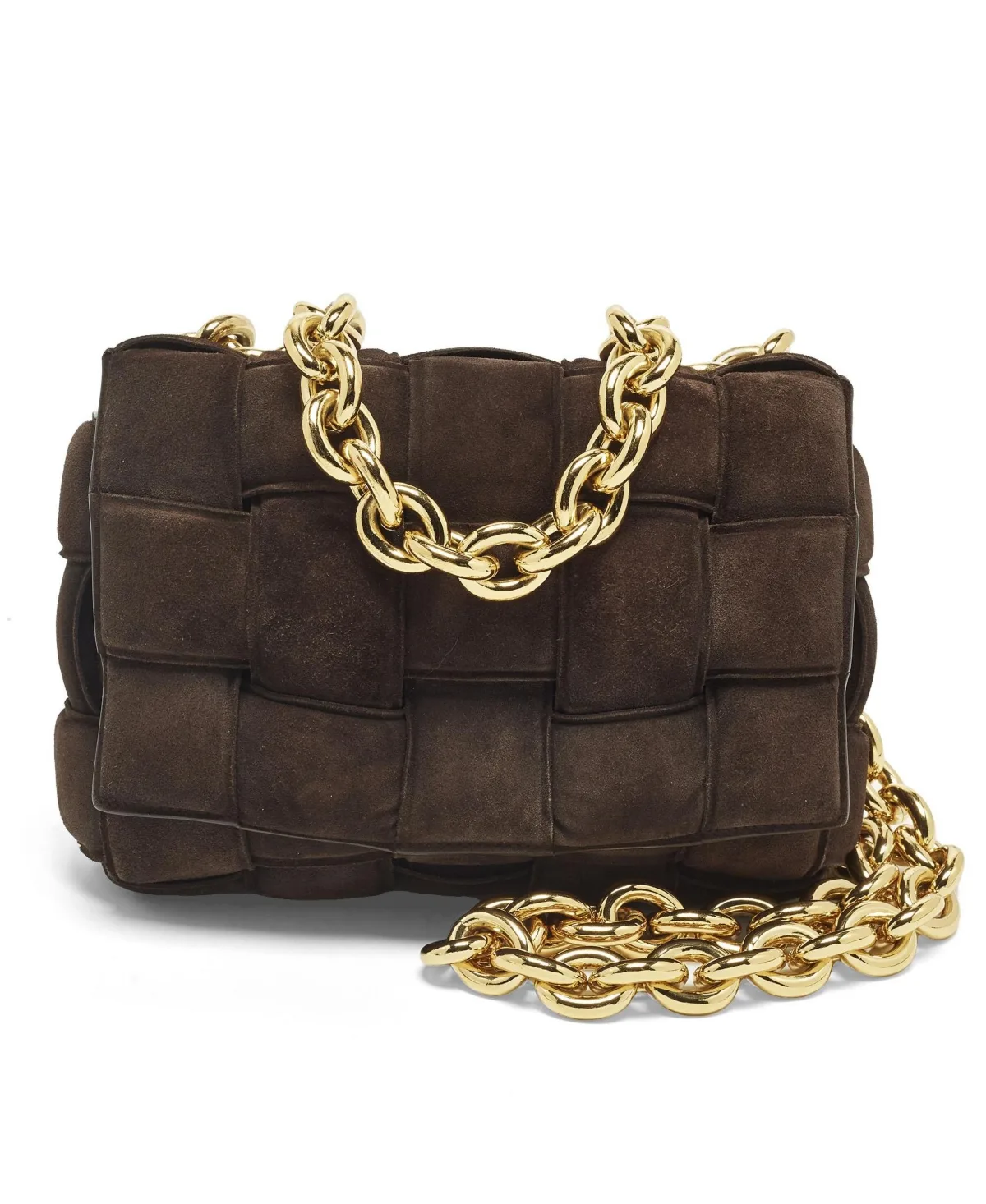 Padded Cassette Suede Chain Bag by Pre-owned Bottega Veneta
