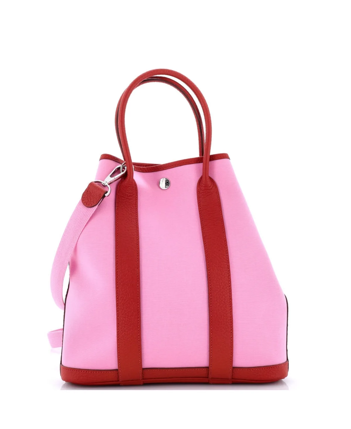 28 Garden File Tote Toile and Leather by Pre-owned Hermes