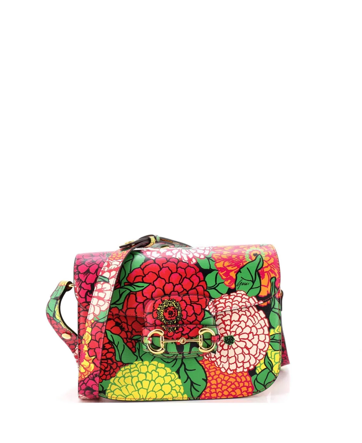 Small Horsebit 1955 Shoulder Bag Printed Leather by Pre-owned Gucci