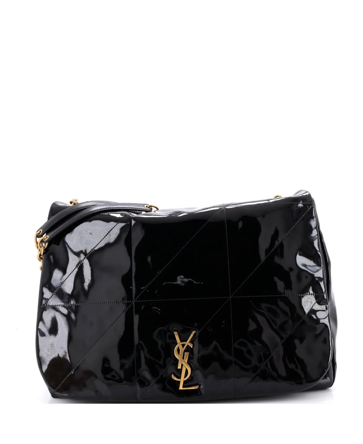 Large Jamie 4.3 Shoulder Bag Quilted Patent by Pre-owned Saint Laurent