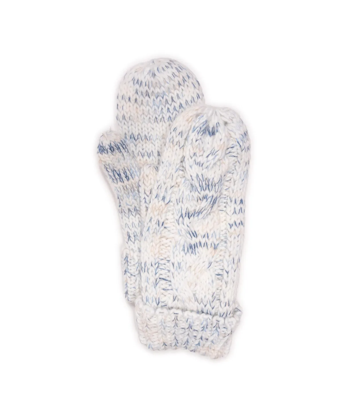 Color Block Stripe Cable Mittens