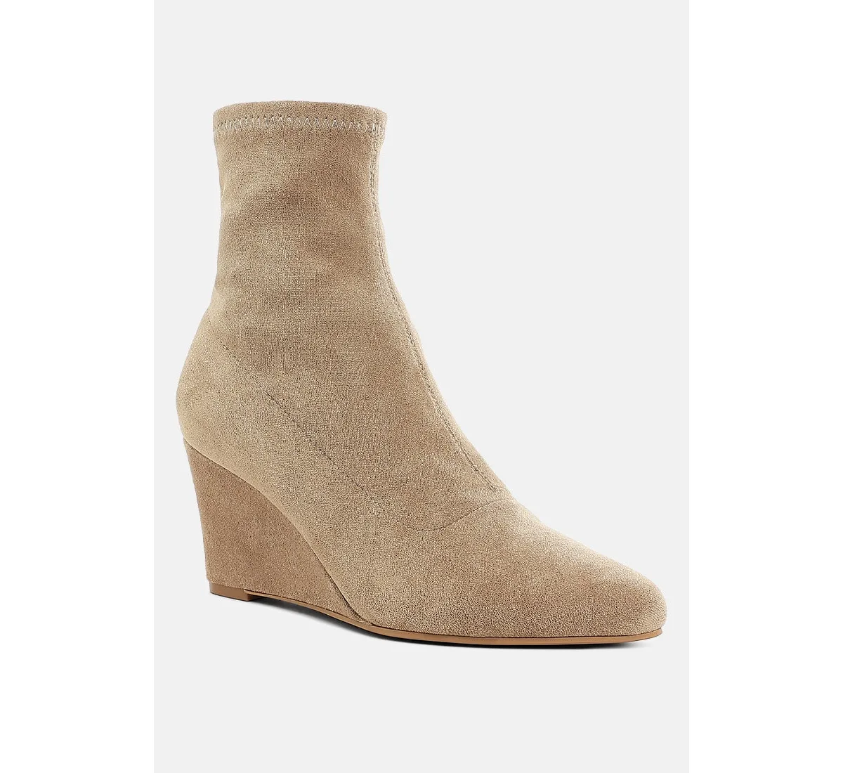 Yara Microfiber Wedge Sock Boots by London Rag