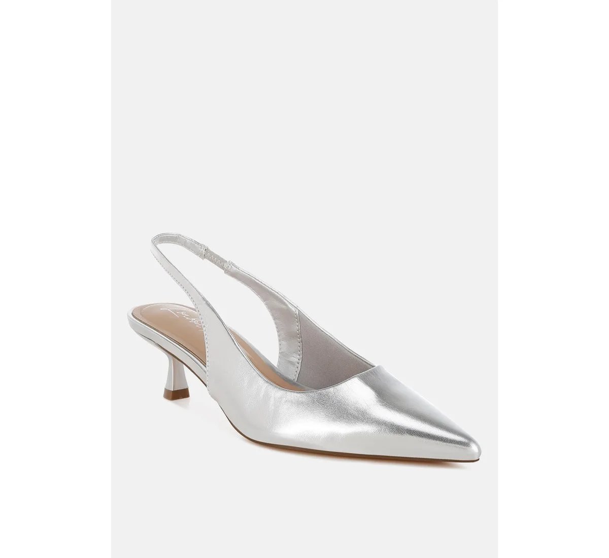 Pentas Kitten Heel Slingback Sandals