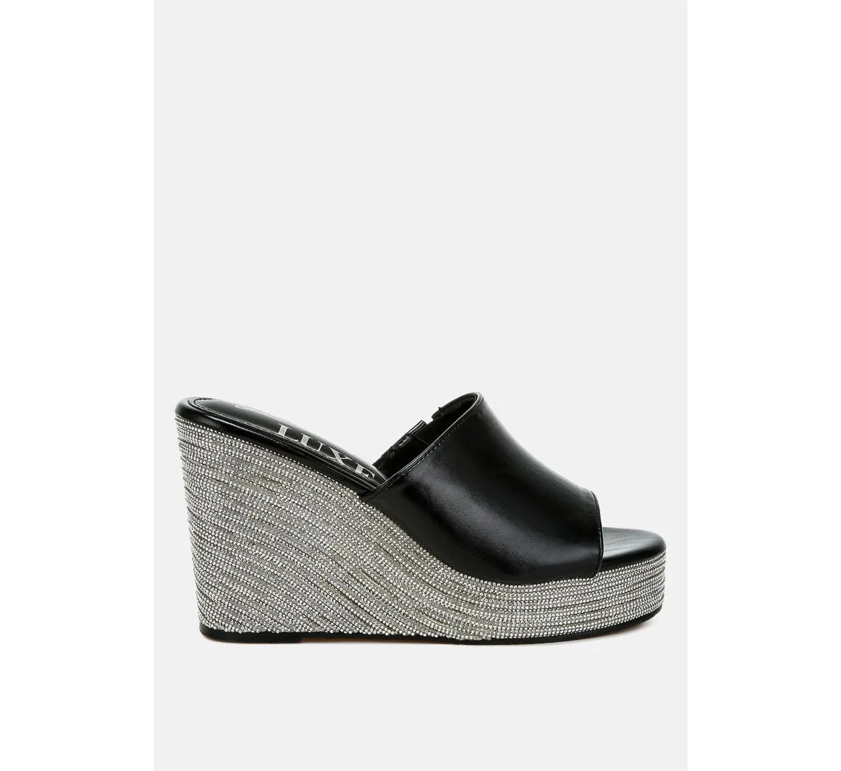 No Filter Wedge Heel Peep Toe Sandals by London Rag
