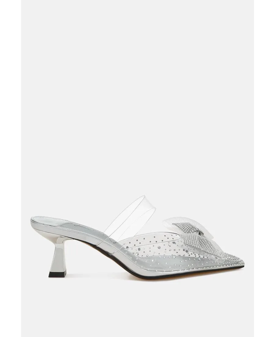 Freja Embellished Bow Kitten Heels