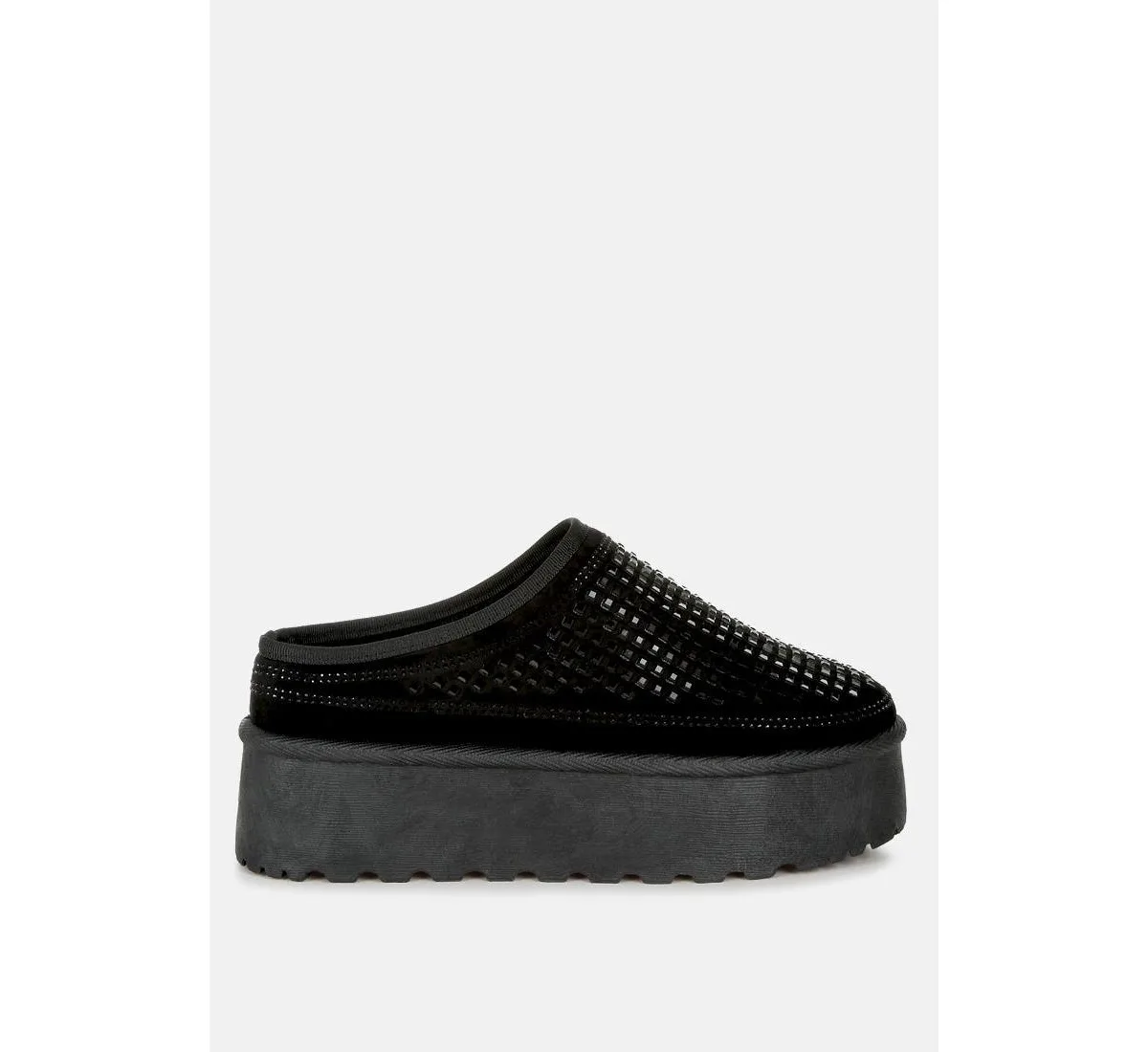 Kickles Rhinestones Embellished Platform Classic Slip-On by London Rag