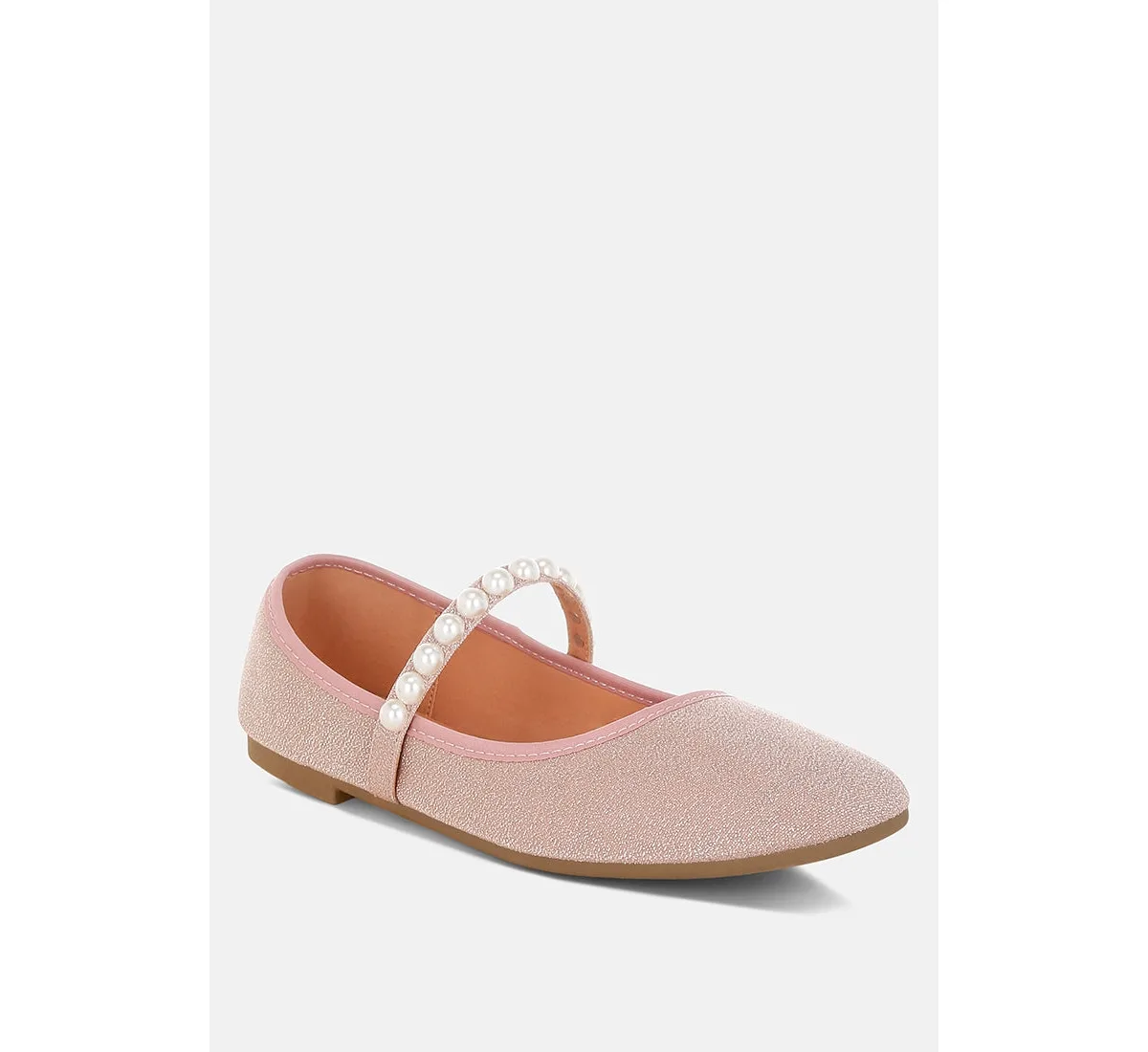 Corphee Pearl Strapped Glitter Ballerinas by London Rag