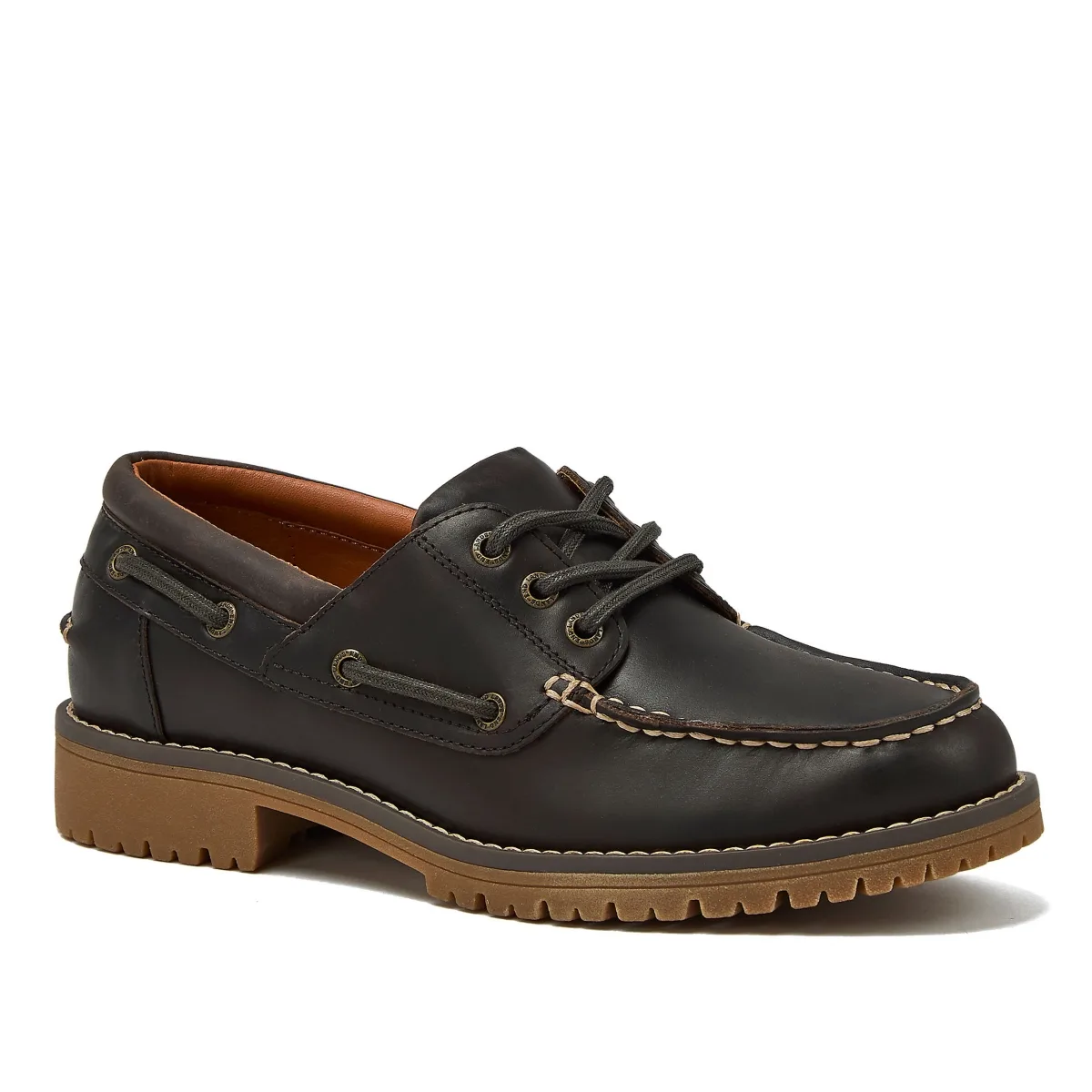 Seaport Leather Lace Up Boat Shoes