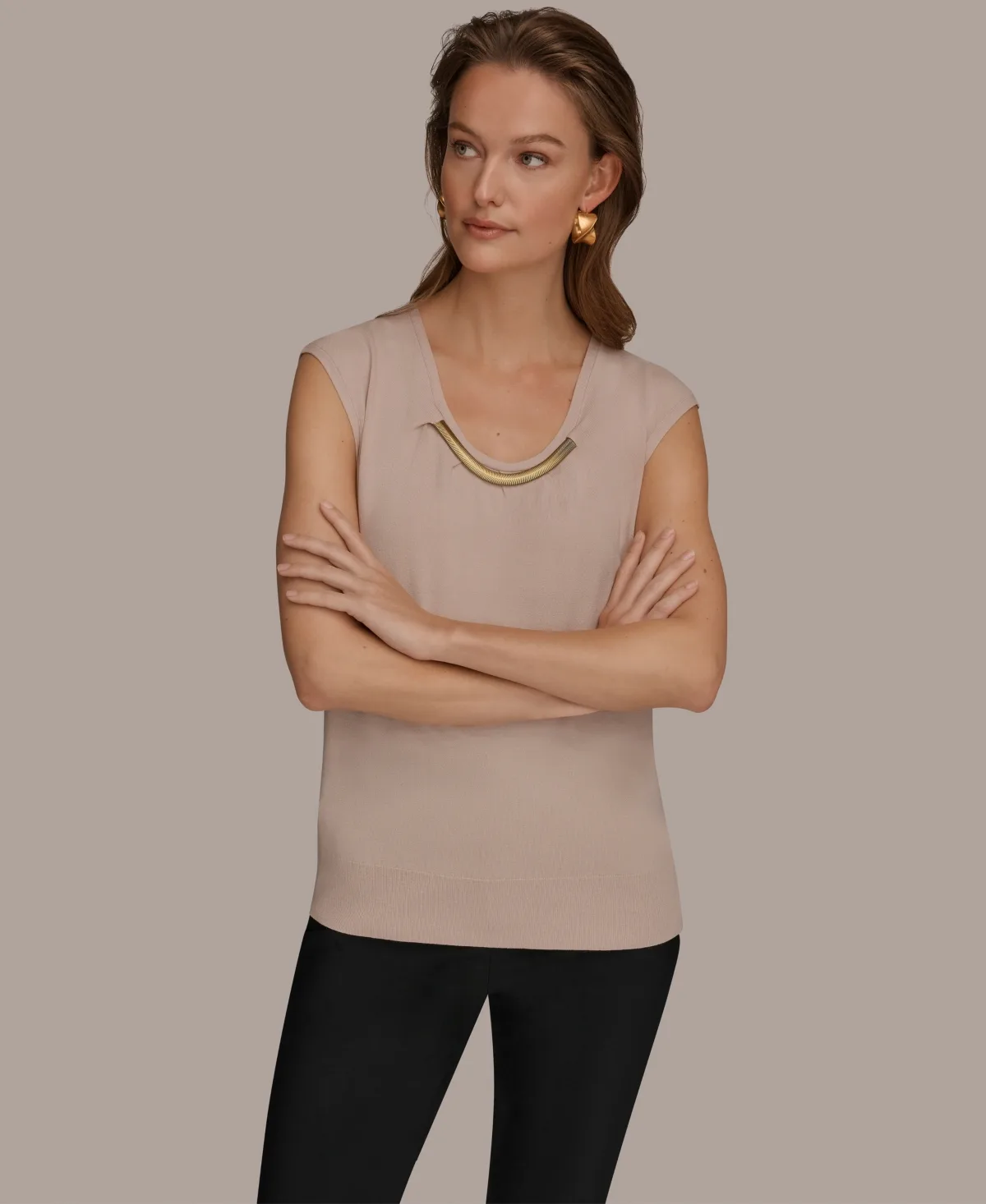 Scoop Neck Top by Donna Karan New York