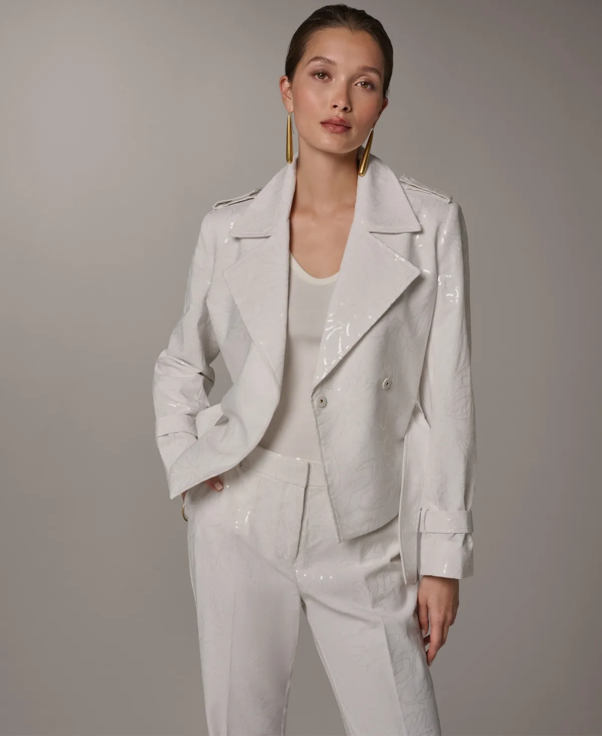 Notch Lapel Collar Jacket by Donna Karan New York