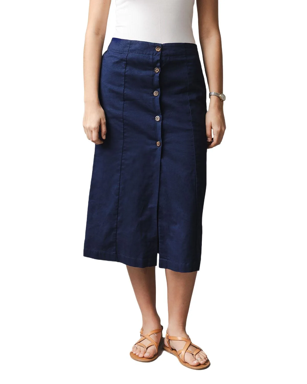 Button Front Skirt by Hope & Henry