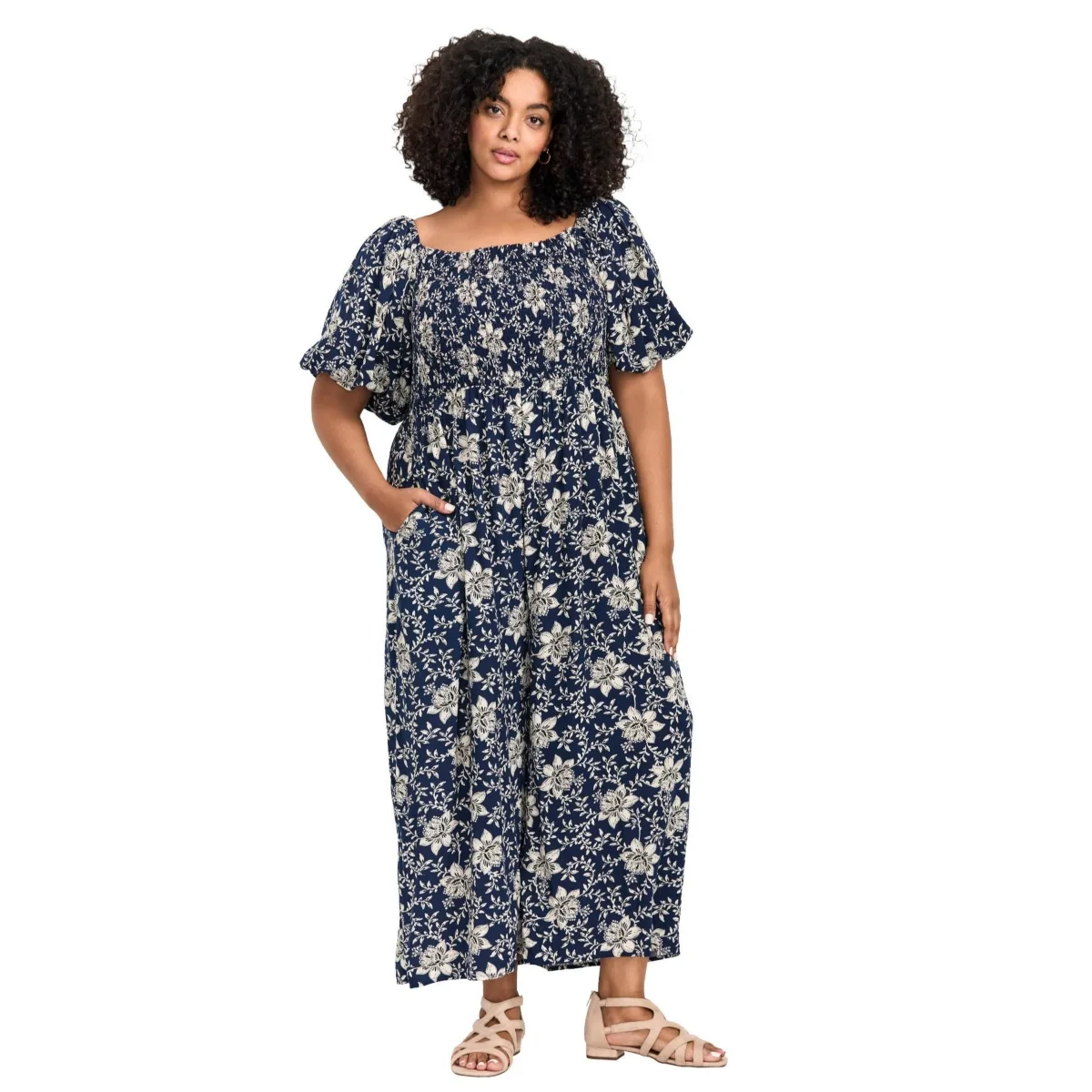 Annabelle Print Jumpsuit by Avenue