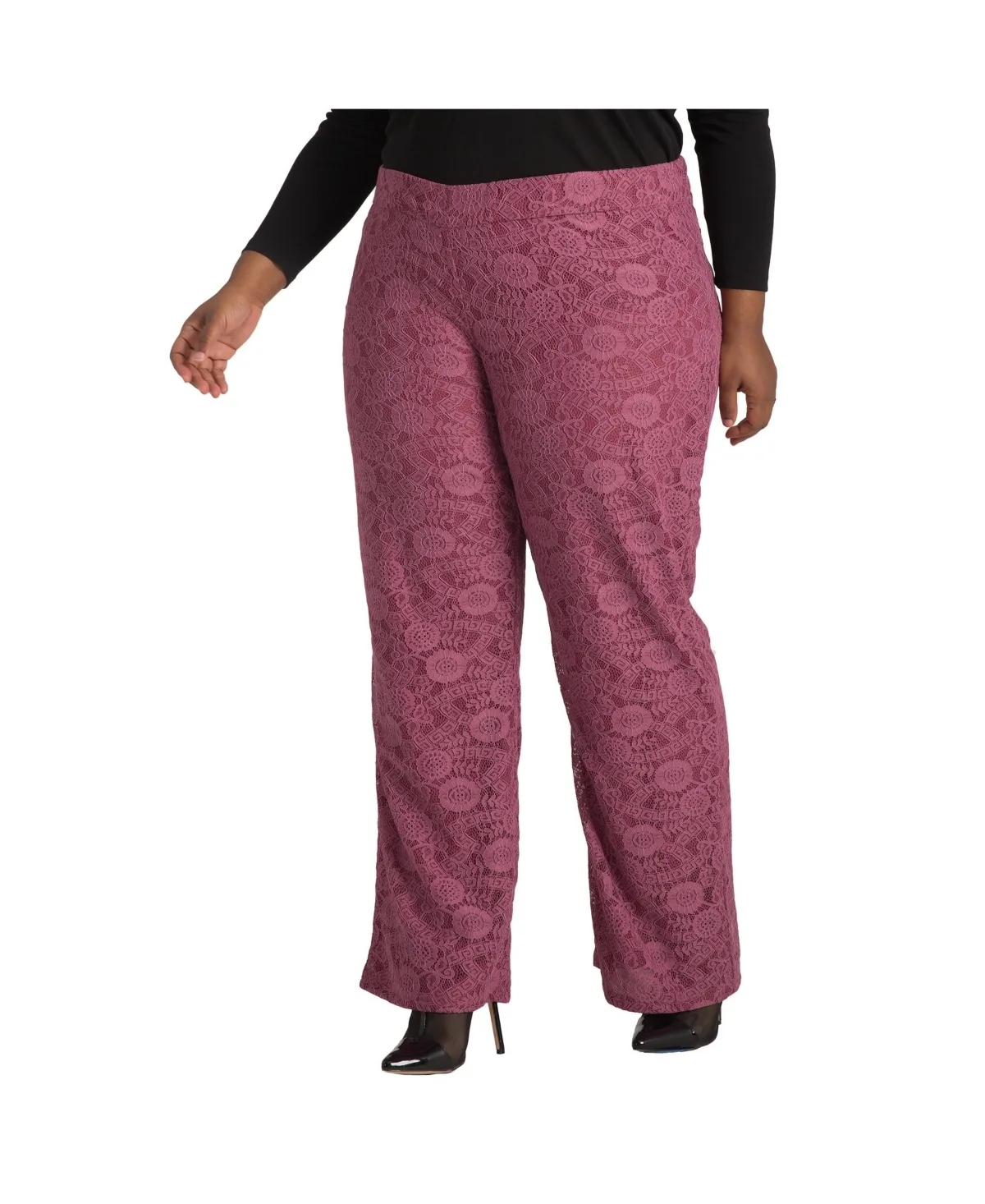 Lace Wide Leg Pants by Poetic Justice