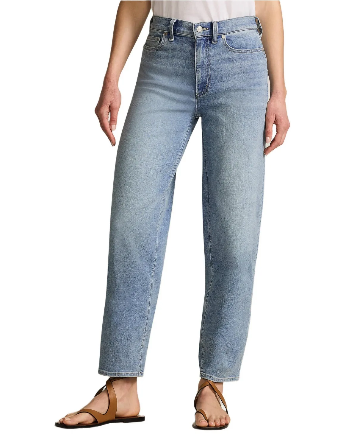Recover High Rise Barrel Leg Ankle Jeans
