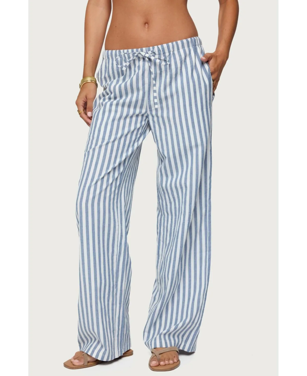 Macey Striped Pants by Edikted