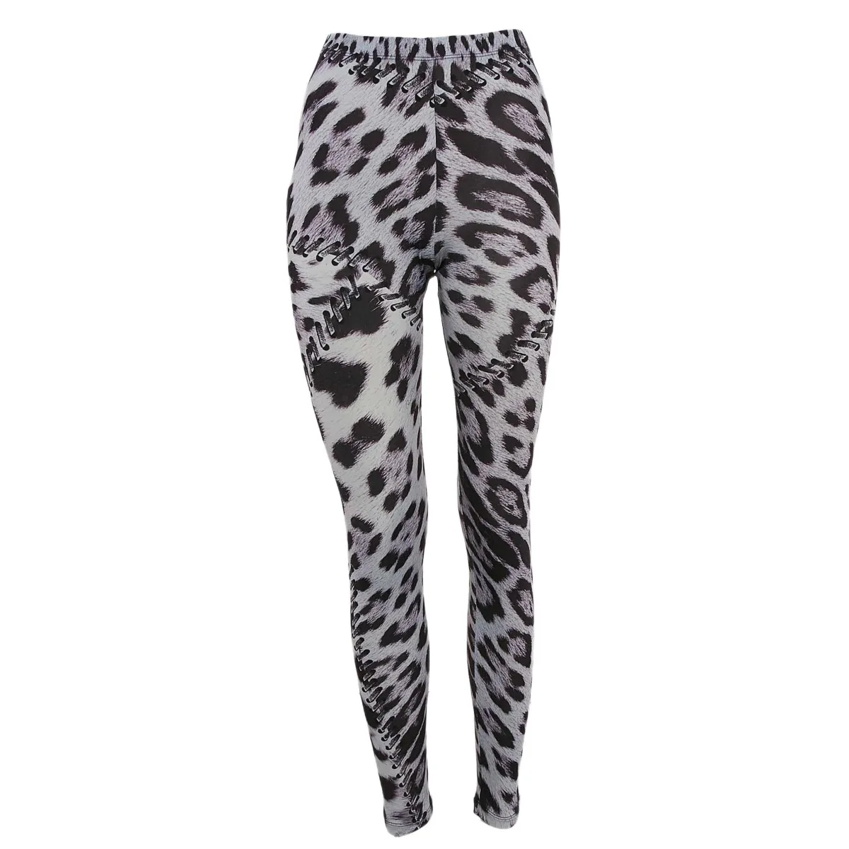 Blue Leopard Print Jersey Leggings by Pre-owned Roberto Cavalli