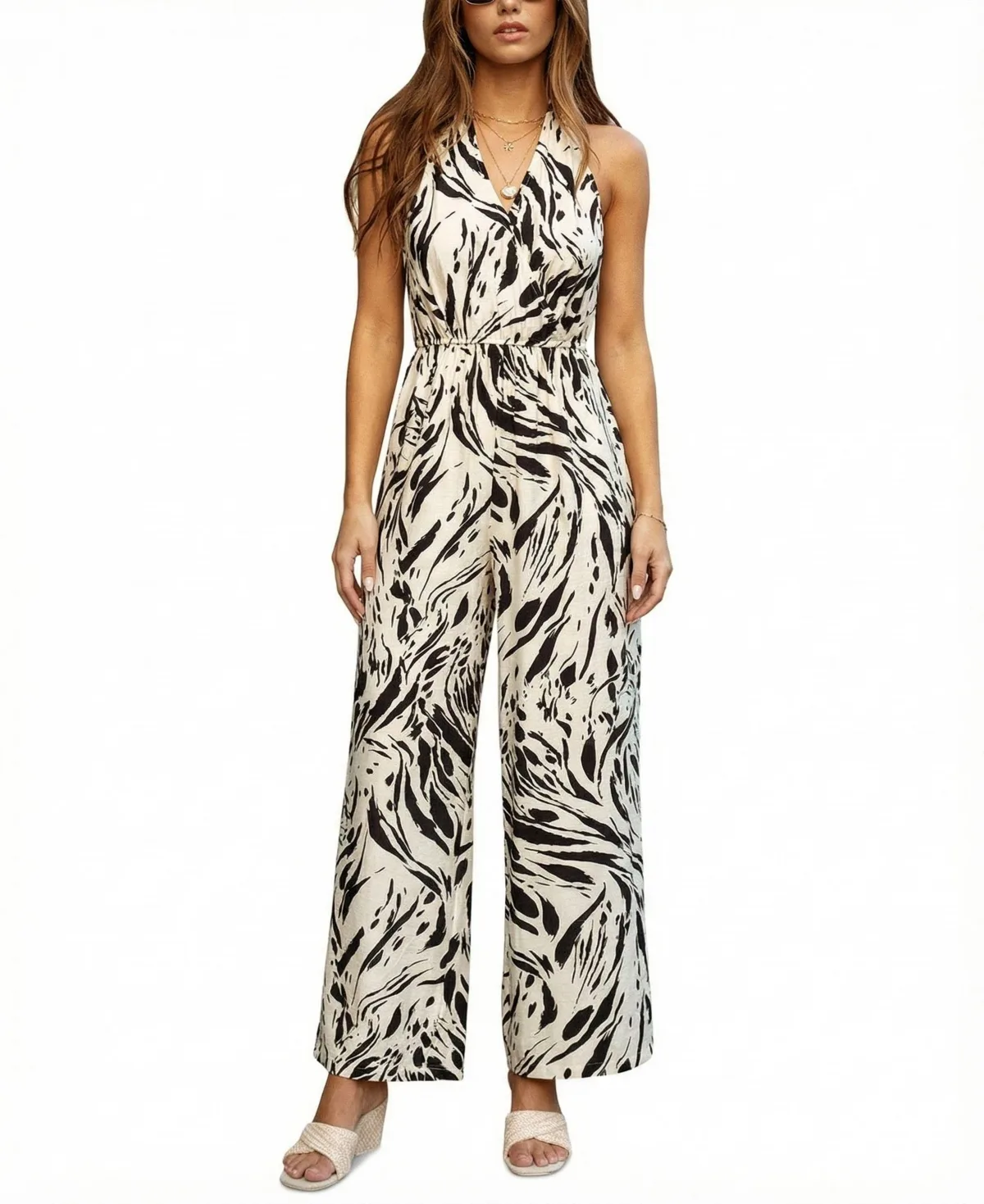 Crystal Water Abstract Jumpsuit by Cupshe