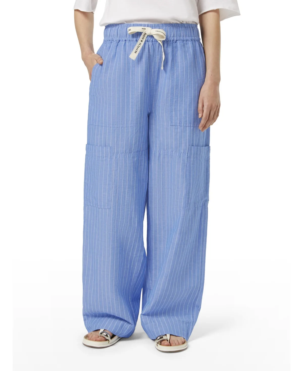 Noa High-Rise Wide-Leg Pull on Cargo Pant by Scotch & Soda