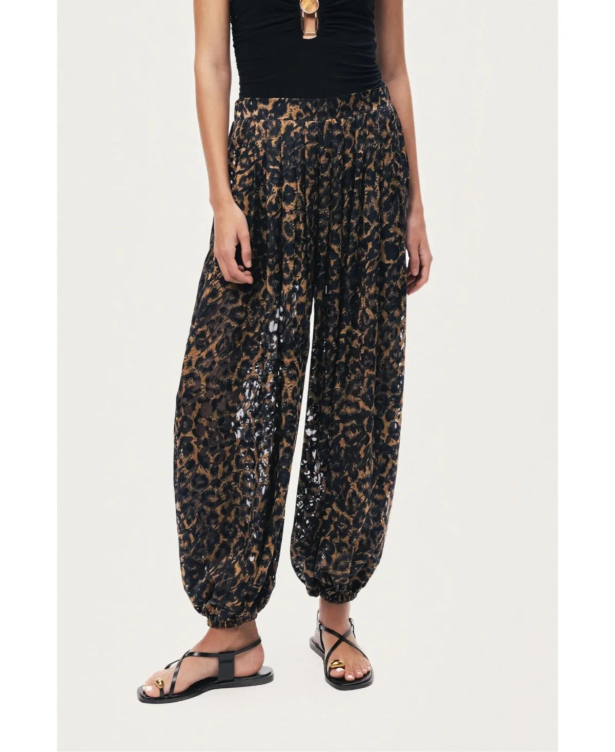 Printed Relaxed Balloon Leg Pants by Nocturne