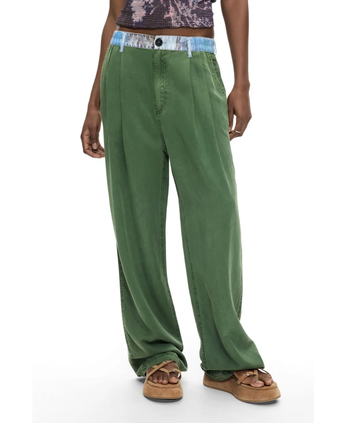 Tencel Combination Trousers by Desigual