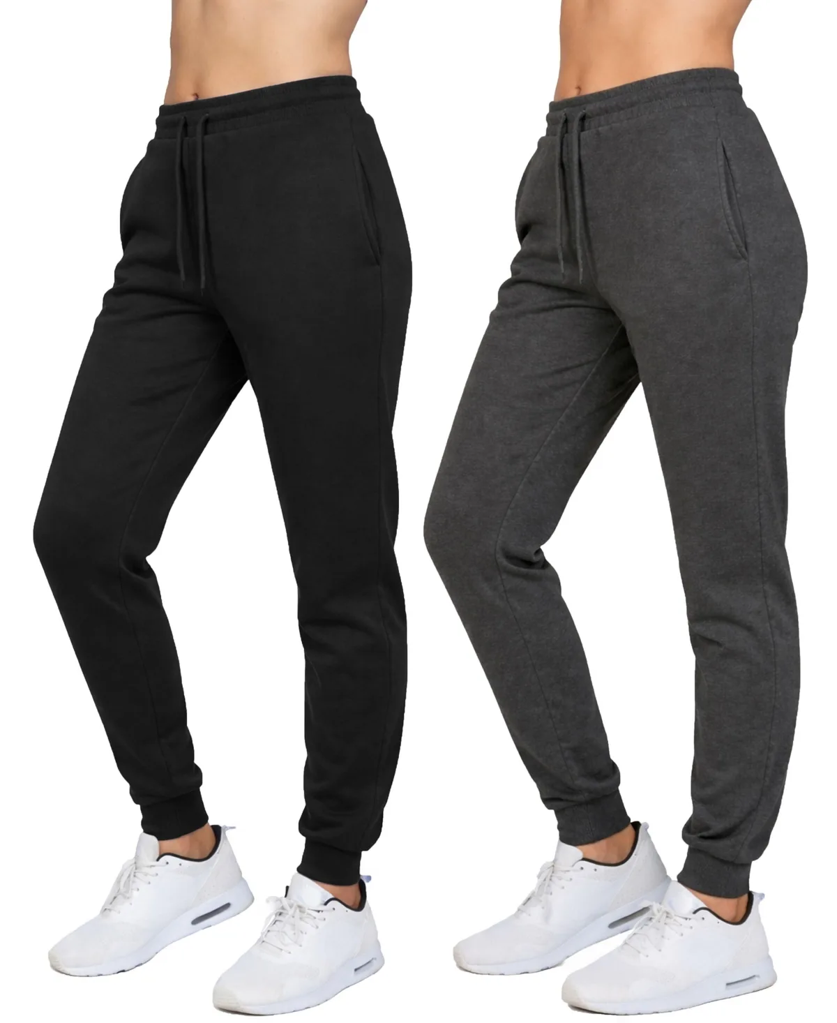 Loose Fit Fleece-Lined Jogger Sweatpants 2-Pack by Blue Ice