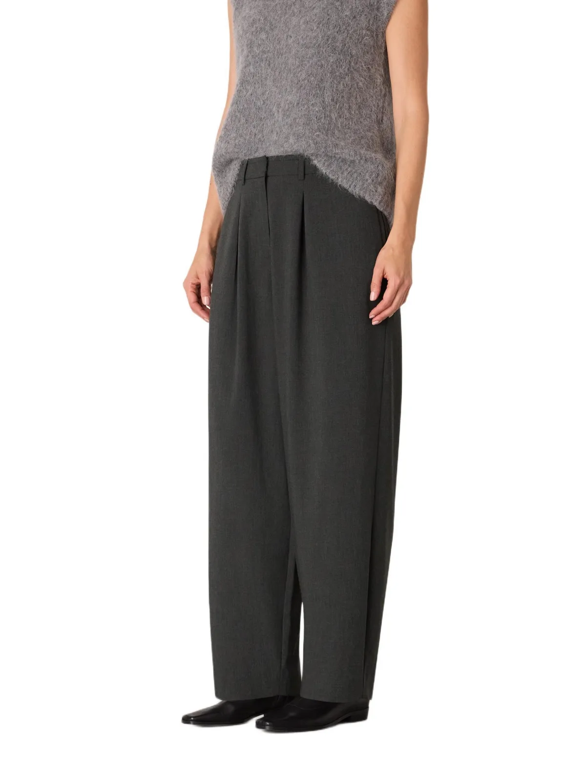 Wool Blend Barrel Pants by Whistles