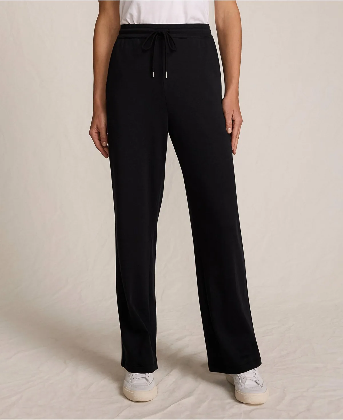 Sport Knit High Rise Pull on Relaxed Straight Leg Pants by Lands' End